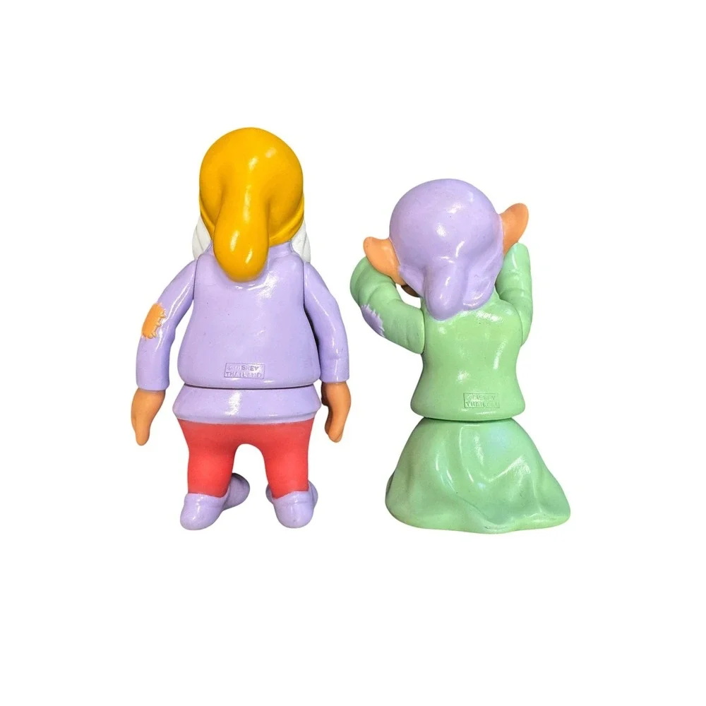 Disney Figures Snow White Seven Dwarfs Dopey Happy Multicolor Excellent PVC Set